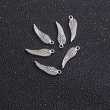 Mini pingente de asas de anjo 60 peças, 5*17mm, vintage, metal, liga de zinco, moda pequena, asas da moda, pingente para fazer jóias 2024 - compre barato