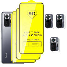 9D protetores de tela para Xiaomi Redmi Note10 Pro pelicula de vidro macio proteção de câmera Película Redmi Note 10PRO Note 10 Pro   película de vidro Note10Pro 2024 - compre barato