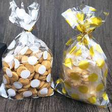 Bolsa de plástico transparente de 50 piezas para dulces, embalaje de galletas, bolsa de regalo de punto pequeño, bolsa de cesta de fruta de caramelo para fiesta, bolsa pequeña de regalo 2024 - compra barato