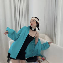 Camisa folgada casual feminina ulzzang, camisa japonesa kawaii vintage coreana roupas bonitas para mulheres 2024 - compre barato