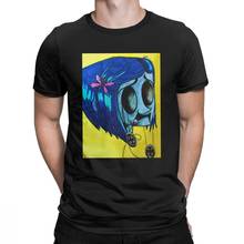 Camiseta de manga corta para hombre, camisa con estampado de Coraline Jones, con ojos de botón, cuello redondo, de algodón 2024 - compra barato