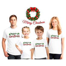 Merry Christmas Family Matching Clothes Mommy and Me Tshirt Mother Daughter Son Outfits Women Mom T-shirt Baby Girl Boys T Shirt 2024 - buy cheap