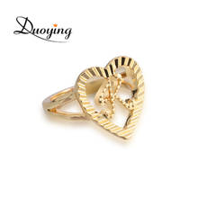 Duoying Custom Name Rings Gold Personality Hip-Hop Ring Women Fashion Punk Letter Ring Heart Shape Gifts For Christmas 2024 - buy cheap