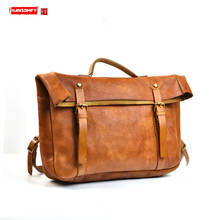 Vintage Leather Men Handbag Male Shoulder Messenger Bag Men's Briefcase Casual Personality Crossbody Bags First Layer Cowhide 2024 - buy cheap