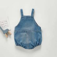 Baby Boys Girls Clothing Sleeveless Baby Denim Bodysuits Kids Jumpsuit New Autumn Baby Denim Overalls Baby Baby Girl Clothes 2024 - buy cheap