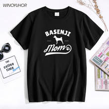 New Arrival Summer Women T-Shirt Basenji Dog Mom Print T Shirt Funny Animal Design Female Tops Fashion Casual Tee For Lady Girl 2024 - buy cheap