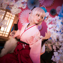 Anime FGO Fate Grand Order Sakura Saber Okita Souji Kendo Uniform Cosplay Costume Full Set Kimono Halloween Outfit 2024 - buy cheap