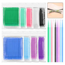 100Pcs/ Wholesale Disposable Eyelash Micro Brushes Mascara Swab Eyelash Extension Brushes Applicator Wands Makeup Tools Kit 2024 - купить недорого