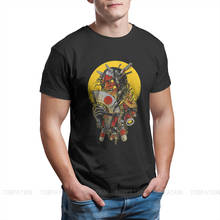 Japan Demon Tattoo Mecha Punk Horror Classic Tshirt Black for Men Oversized T Shirt Casual Tee 2024 - buy cheap