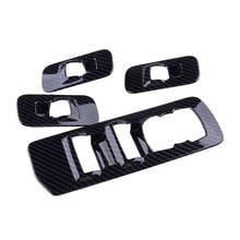 Reposabrazos de puerta de grano para Ford F150, Panel de ajuste de elevación de ventana, Ajuste de interruptor, estilo de fibra de carbono LHD, 2015-2017 2018, 4 unids/set por juego 2024 - compra barato