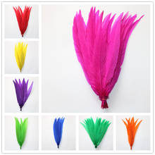 Lote de Plumas de faisán Natural para manualidades, Plumas de faisán blanco de 55-60CM, Plumas de pollo de plata, Plumas de PVC, lote de 50 Uds. 2024 - compra barato