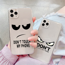 Letters TPU Case for iPhone 6 6s 7 8 Plus X 10 Clear Silicone Cover for iPhone XR XS 11 Pro MAX SE 2020 Case Dont Touch My Phone 2024 - buy cheap