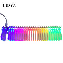 Lusya-medidor de nível de som ks25, coluna cristal, espectro de música led, kit faça você mesmo, t0347 2024 - compre barato