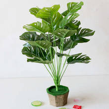Фон для фотосъемки зеленый искусственное Тропическое дерево листья монстеры домашний сад офис Спальня украшение 2024 - купить недорого