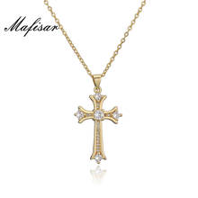 Mafisar Classic Design Cross Pendant Necklace Hot Sale Cubic Zirconia Christian Jewelry For Women Men Gift 2024 - buy cheap