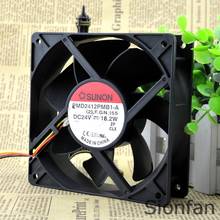 For SUNON 12CM 24V 18.2W PMD2412PMB1-A three-line environmental protection fan 12038 Test Working 2024 - buy cheap