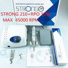 Strong 210 +RPO 105L 45000RPM Electric Nail Drill Machine 210 Model Handpiece Manicure Pedicure Nail File Bit Nail Art Equipment 2024 - buy cheap