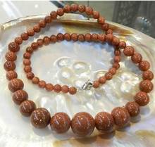 Jewelry   6-14mm Galaxy Staras Gold Sand Sun Gems Round Beads Necklace 18 inches5 2024 - buy cheap