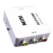 Конвертер Av в HDMI-совместимый Av2 композитный Av Cvbs 3Rca1080P преобразователь адаптер видео Upscaler высокое разрешение 2024 - купить недорого