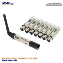 8pcs/lot Wireless 1 Send 7 Receiver High Quality XLR wireless DMX512 Controller ,DMX Wireless Controller For DJ Stage Lighting 2024 - buy cheap