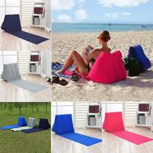 Cojín para tumbona al aire libre, cama de aire de ocio, esterilla de playa, silla, colchón de viaje portátil, colchoneta plegable de Camping con almohada inflable Chai 2024 - compra barato