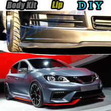 Car Bumper Lip Front Spoiler Skirt Deflector For Nissan Pulsar C12 C13 2013~2020 Tune Car Modified Body Kit VIP Hella Flush Lips 2024 - buy cheap