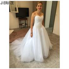 JIERUIZE Modest Wedding Dresses Sweetheart Lace up Back Beading Bridal Gowns A Line Princess Wedding Gowns vestido de noiva 2024 - buy cheap