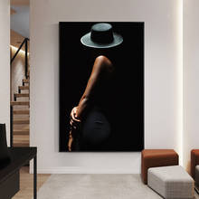 Modern Sexy Woman Canvas Painting Art Body Black Background Posters and Prints Wall Art Pictures for Living Room Home Decoration 2024 - buy cheap