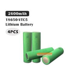 4PCS/lot New 100% original EastFire 3.6V 18650 US18650VTC5 2600mAh High drain VTC5 30A battery Free shipping 2024 - buy cheap