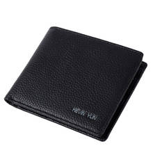 Fashion Men Wallet Short Genuine Leather Wallet Slim Bifold Pocket Pusre 2024 - buy cheap