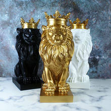 Abstract Resin Lion Sculpture Crown Lion Statue Handicraft Decorations Lion King Modle Home Decor Decoration Accessories Gifts 2024 - buy cheap