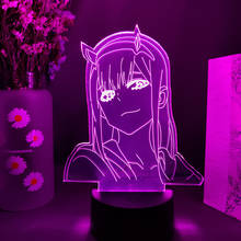 Anime 3D Lamp Zero Two Figure Nightlight Kids Child Girls Bedroom Decor Light Manga Gift Night Light Lamp Darling In The Franxx 2024 - buy cheap