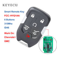 Keyecu-chave de carro remota inteligente, 6 botões, para gmc yukon xl, denali, para chevrolet supermergulho 2015, 2015, 2017, 2018, 2019, fcc, hyq1aa 2024 - compre barato