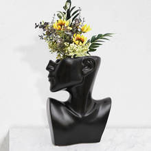 Ceramic Human Head Vase Abstract Half Body Flower Pot Modern Home Decoration Accessories Desk Office Interial Decor 2024 - buy cheap