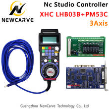 Controlador CNC Ncstudio de 3 ejes, tarjeta de control de placa de ruptura PM53C + XHC LHB03B, volante MPG con cable, Compatible con WEIHONG V8 NEWCARVE 2024 - compra barato