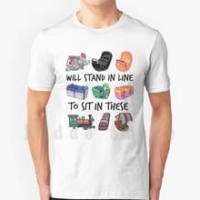 Ride Vehicles ( With Caption ) T Shirt Cotton Men Diy Print Cool Tee Parks Rides Ride Designs Fan Ride Jungle Cruise Spaceship 2024 - buy cheap