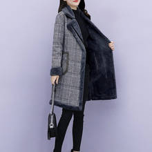 Winter Warm Long Sleeved Thicken Women Woolen Coat Fashionable Large Size Medium-Length Women's Woolen Coat Outerwear JK256 2024 - buy cheap