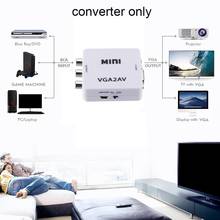 Conversor composto vga para av rca, adaptador de tv de áudio hd 1080p com vídeo e conversor de caixa para pc g0f8, 1 peça 2024 - compre barato