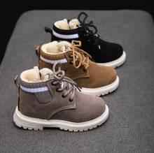 Crianças sapatos casuais outono inverno martin botas meninos sapatos moda couro macio antiderrapante meninas botas 21-30 esporte tênis de corrida 2024 - compre barato