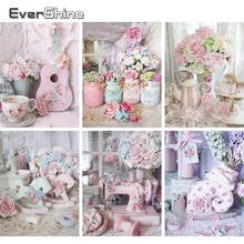 Evershine Diamond Painting Flowers Cross Stitch Pink Crystal Mosaic Embroidery Rhinestone Pictures Home Decoration Crafts Kit 2024 - buy cheap