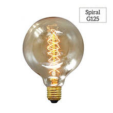 Lâmpada de edison e27 220v 240v 40w, lâmpada de filamento de tungstênio espiral macia quente branca g80 g95 g125 ampola vintage 2024 - compre barato