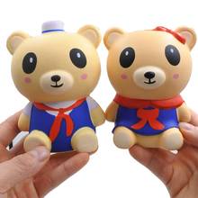 Игрушка для декомпрессии Jumbo Squishy Cute Bear Cream Ароматические сжимаемые медленно растущие очаровательные игрушки антистресс сжимаемые 2024 - купить недорого