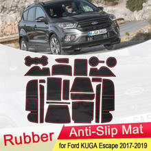 for Ford KUGA Escape MK2 Facelift C520 2017 2018 2019 Rubber Anti-slip Mat Door Groove Cup Pad Gate Cushion Coaster Accessories 2024 - buy cheap