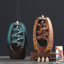 Free shipping 10 PCS Mountain River Handicraft Incense Holder Ceramic Backflow Waterfall Smoke Incense Burner Home Decor wierook 2024 - buy cheap