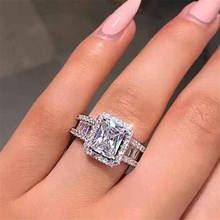 Milangirl роскошное циркониевое свадебное кольцо, горячее цветное геометрическое свадебное обручальное Ювелирное кольцо 2024 - купить недорого