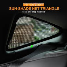 2PCS Car Window Sunshade For Tesla Model 3 Sunshade Triangle Sun shade net sunshades Protector Model3 car accessories 2018-2021 2024 - buy cheap