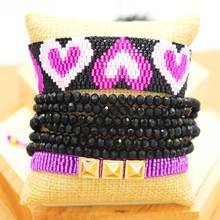 ZHONGVI Pulseras Mujer Moda 2020 MIYUKI Bracelet Women Mecican Jewelry Heart Bracelets Handmade Armband Crystal Tassel Weeding 2024 - buy cheap