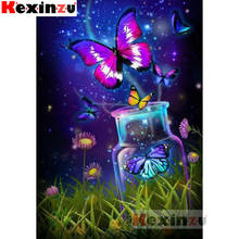 kexinzu Full 5D DIY Square/Round Diamond Painting"Bottle butterfly"3D Embroidery Cross Stitch Mosaic diamondpainting Gift K@#888 2024 - buy cheap