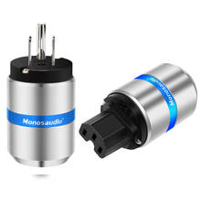 Monosaudio Pair M106(R)/F106(R) 99.998% pure copper rhodium plated hifi AC US power plug，with IEC connector power plug 2024 - buy cheap
