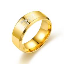 Asjerlya jóias 8mm novo anel do punk para o amante noivado do vintage dragão anel de aço para anéis de casamento das mulheres dos homens fábrica atacado 2024 - compre barato